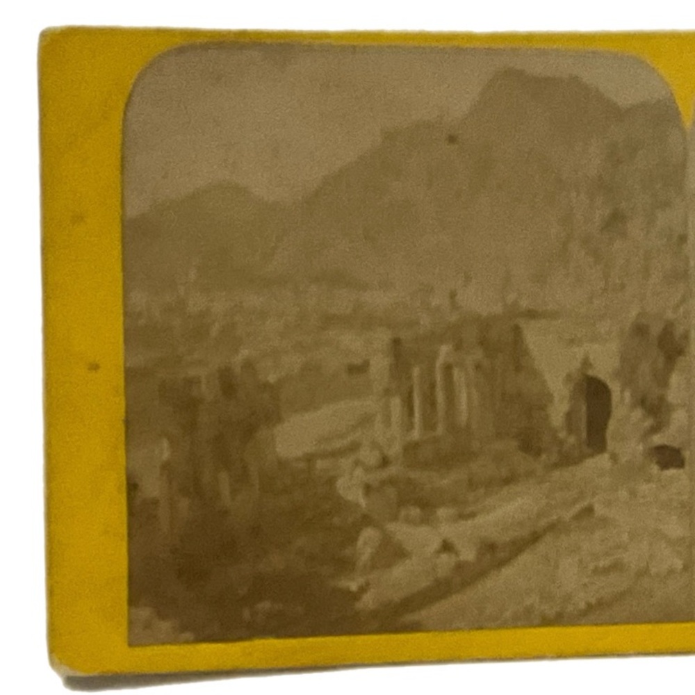 Vintage Stereoscope Stereoview Cards Italy - Taormina, Rome Victor Emmanuel. - Picture 3 of 4